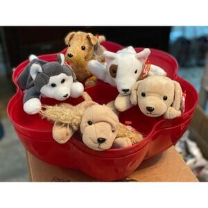 Ty Beanie Babies dogs, set of 4